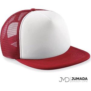 Jumada's Truckers Cap (Junior) - Pet - Halve Mesh - Polyester - Petten - Rood/Wit