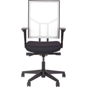 ABC Kantoormeubelen ergonomische bureaustoel 987 zwart stof/wit mesh