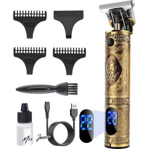 Mrs. Jones Tondeuse elektrisch professioneel draadloos led-display oplaadbaar stil voor kinderen en familie .