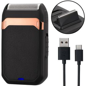 Krachtige 2in1 FEIYBA Scheerapparaat - Usb Oplaadbare Multifunctionele Full Body Shaver + Baard/Precisietrimmer - Perfecte Lichaamshaar Verzorging voor Dames en Heren - Kleur: Zwart/Rose Goud -