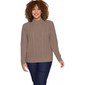 Warme Ierse trui met opstaande kraag