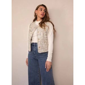 Freebird Geertje - Gilet - Boucle - Ecru - XS