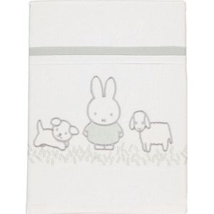 Nijntje - Laken 100x150 - Nijntje Grass - Geborduurd - Grijs