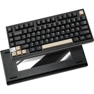 AL75 Pro 75% Draadloos Mechanisch Gaming-Toetsenbord - Volledig Aluminium CNC - BT/2.4G/Bedraad - RGB - Hot-Swap - Programmeerbaar Voor Mac-Win - Cocoa Cream V2 - Zwart