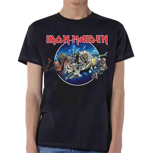 Iron Maiden - Wasted Years Circle Heren T-shirt - XL - Zwart