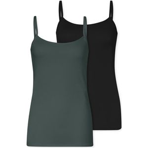 Schiesser - Hemd Modal Essentials - Set van 2 - Mouwloos - Diepe Ronde Hals