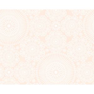 GRAFISCHE BLOEMEN BEHANG - Roze Wit - AS Creation COZZ