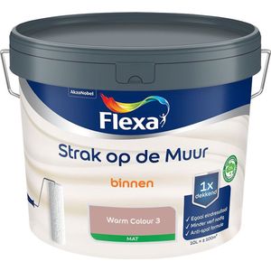 Flexa - Strak op de Muur Binnen Muurverf Mat - Warm Colour 3 - Mengverf - 10 Liter