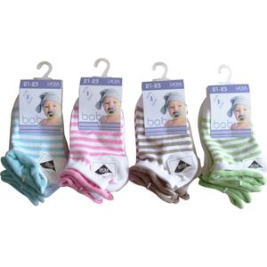 Baby sokjes fantasie - maat 19/20 - 12 paar - 90% KATOEN - Naadloos