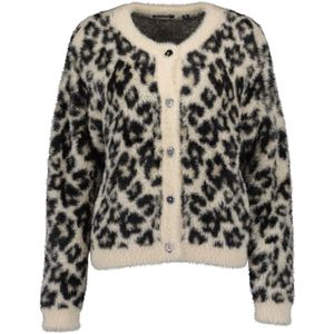 Blue Seven - Vest 248109 zwart/beige met knopen - maat 40