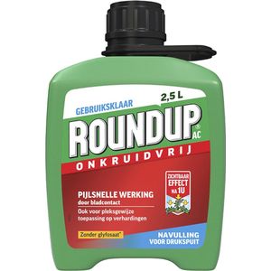 ROUNDUP® Snel Onkruidvrij Kant en Klaar Navulverpakking 2,5L - Onkruidverdelger - Zichtbaar effect na 1 uur - Voor 25m² - Zonder glyfosaat