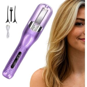 Split Ender voor Gespleten Haarpunten Incl. 5 Accessoires - Multistyler Split Remover Draadloos - Split End Trimmer - Paars