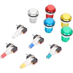 Drukknop 32mm LED Arcade Machine - Zelf Reset - 5 Kleuren LED Licht - Schakelaar voor Gamepads - DIY .
