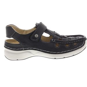 Wolky - Rolling Sun - Bandschoenen - Zwart - Leer