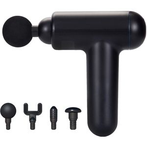 Gloovon - Mini Massage Gun - Massage Pistool - Zwart - 4 Opzetstukken - 32 Snelheden - Draadloos