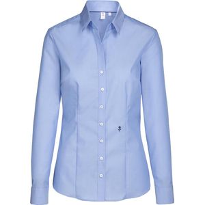 Seidensticker dames blouse slim fit - blauw - Maat: 46