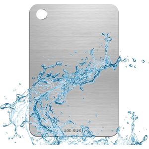 Cutting Board 304 Stainless Steel Titanium Double Sided Antibacterial for Kitchen Worktops Outdoor Camping