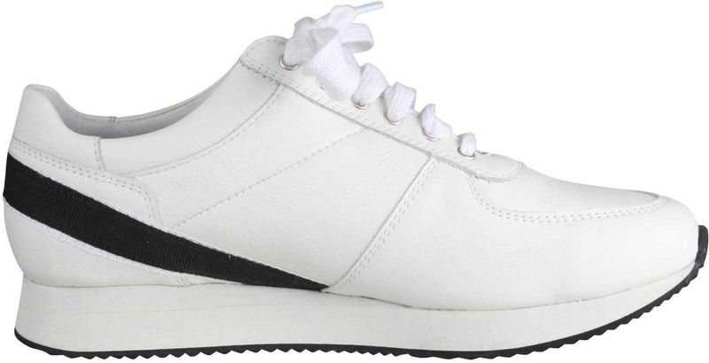 Lei - Nika - Sneakers - Wit - Profielzolen - Snoersluiting - Glad Leer