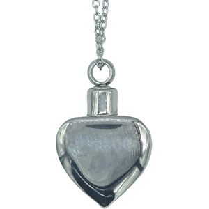 Ashanger Hart met Tekst ""Always In My Heart"" - Chirurgisch Staal - Inclusief Edelstalen Ketting (48 cm)