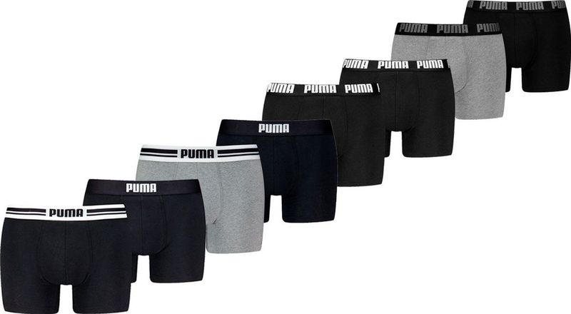Puma - Boxershorts - Zwart/Grijs - 8-pack - Heren Ondergoed