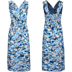 Fine Woman - Zomerjurk - blauw - bruin