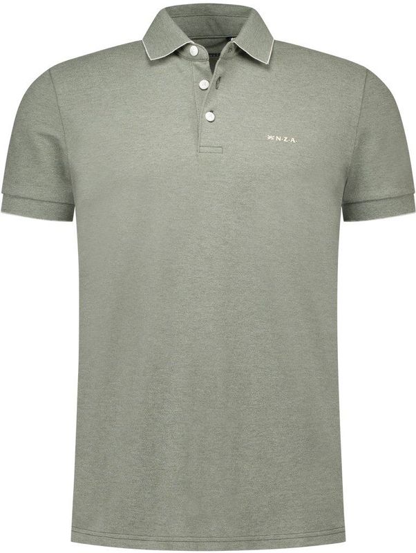 NZA - Groene katoenen stretch polo