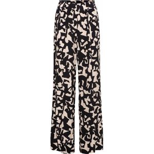 &Co Woman - Zand Multi - Harembroek - Zwart Wit Geprint - Elastische Band
