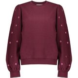 Geisha - 52870 21 - Trui - Bordeauxrood - Met Ronde Hals en Subtiele Pareldetails