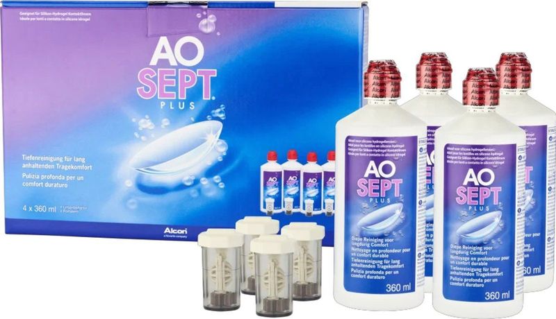 Aosept Plus - Lenzenvloeistof - 360 ml - 4 Stuk
