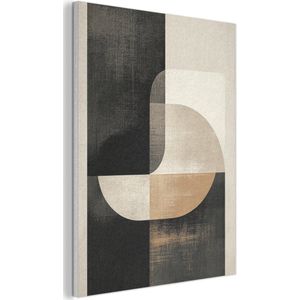 Akoestisch wandpaneel 70x100 cm - Vilt schilderij Modern - Vierkant - Vormen - Akoestische panelen - Geluidsdempende wanddecoratie - Geluidsisolatie woonkamer - Muurdecoratie geluidspanelen