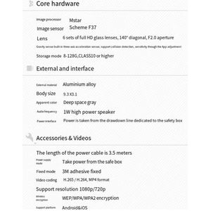 Camera, spraakbesturing, HD nachtzicht, 1080p auto-DVR + wifi