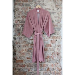 MudBySyl - Kimono Rose - Cotton velvet - Duurzaam - Badjas dames