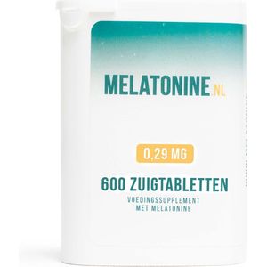 Melatonine.nl - Melatonine 0,29 mg - 600 tabletten - Melatonine Regular Supplementen - vegan - voedingssupplement