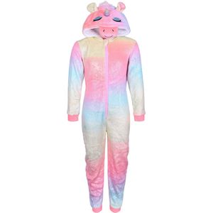 Neon regenboog eendelige pyjama Eenhoorn