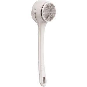 Elektrische Doucheborstel met 5 Opzetstukken – Wit – Diepe Reiniging & Massage – Oplaadbaar – Waterproof – Voor Rug, Benen & Gezicht