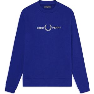 Fred Perry - Graphic Sweatshirt - Sweater - S - Blauw