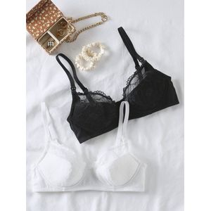 ENVIE DE FRAISE - Set van 2 - Borstvoedings- en Zwangerschapsbeha's - Wit - Biologisch Katoen