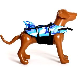 Zwemvest voor honden Camouflage Blauw - Maat L