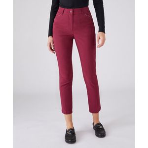 Damart - 7/8-broek, soepele stof met stretch - Dames - Rood - 40