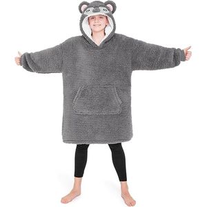 Deken hoodie kinderen fleece oversized hoodie meisjes - Deken hoodie kinderen fleece oversized hoodie meisjes