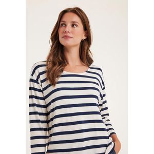 DIDI Dames Loose tee 3/4 Stripey Blue maat 36