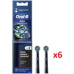 Oral B opzetborstels 12 stk Cross Action Black