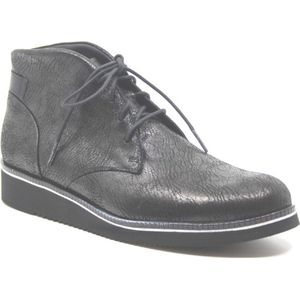 Durea - 9654 - Veterboot - Zwart - Wijdte E