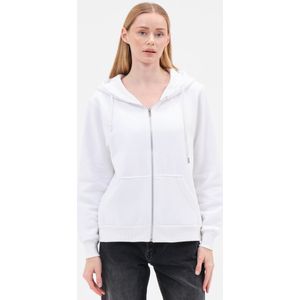 Smith & Solo vest met rits dames - sweatwest met capuchon - hoodie - Wit S
