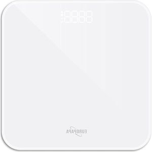 Digitale Badkamerweegschaal met helder leddisplay en BMI berekening - step-on - 180 kg - wit