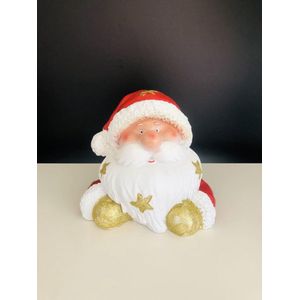 Kerstman #11 - 28 cm - polyester - glitters - polyresin - polystone - kunststof - decoratiefiguur - interieur en tuin - geschikt voor binnen en buiten - cadeau - geschenk - kerstcollectie - kerstman - kerstdecoratie - kerstfiguur