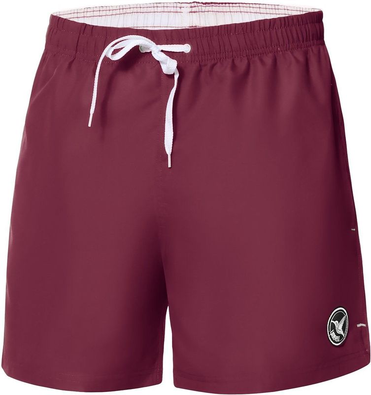 Ladeheid Heren Zwembroek Sneldrogende Sportieve Zwemshort met Mesh Binnenbroekje, Zakken, Elastische Tailleband en Koord, Voor Strand, Zwembad of Gym LA40-198” (Bordeaux, S)