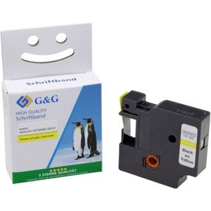Labeltape G&G BB-D-G-D1-45018 Compatibel vervangt DYMO 45018 Tapekleur: Geel Tekstkleur: Zwart 12 mm 7 m