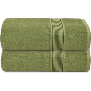 Unyqoos® Extra Grote Ultra-absorberende Sneldrogende Badhanddoeken Set in Kiwi Groen