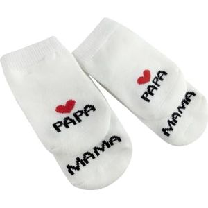 Babysokken, Mama & Papa Baby katoenen sokken Dikke sokken voor pasgeborenen 0-12 maanden Baby meisjes jongens sokken Kerstcadeau Nieuwjaarssokken (2 paar)
